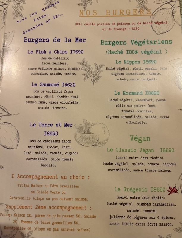 Notre nouvelle carte de burger chez Burger et Ratatouille à Montpellier 